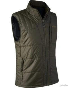 Deerhunter Gilet Chauffant Matelassé Heat Couleur Olive.
