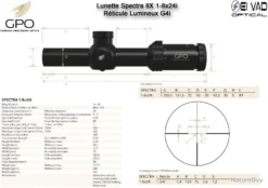 Lunette Chasse GPO SPECTRA 8X 1-8x24i - Réticule Lumineux G4i Par Fibre Optique -Triumph Boutique 00004 Lunette Chasse GPO SPECTRA 8X 1 8x24i Reticule Lumineux G4i par Fibre Optique