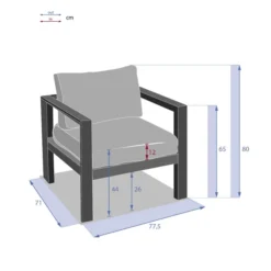Fauteuil De Salon De Jardin Évasion Graphite -Triumph Boutique 00W080126F