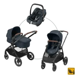 Poussette Thia Air 2 Avec Cabriofix I-Size Essential Graphite De Maxi-Cosi