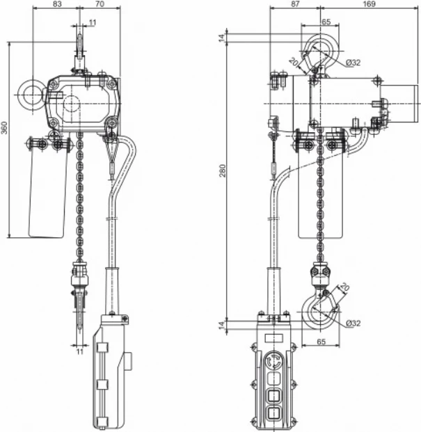 0511003-6 BETA-H/200KG/6M Elephant BETA 230 V Palan électrique à Chaîne 1 Vitesse 6.0 Mtr 200 Kg 511003 1 0511003-6 BETA-H/200KG/6M Elephant BETA 230 V Palan électrique à Chaîne 1 Vitesse 6.0 Mtr 200 Kg 511003