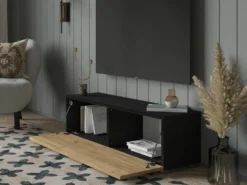 Meuble Tv-hifi KINGSTON 1 Porte Battante 105 Cm Chêne Noir/chêne Doré 13 Meuble Tv-hifi KINGSTON 1 Porte Battante 105 Cm Chêne Noir/chêne Doré -Triumph Boutique 06 KIRA 105 Black Matt Oak Gold bbb8