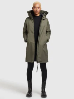 Khujo Manteaux De Mi-saison Manteau Mi-saison LISAD Femme Kaki -Triumph Boutique 1c51fc2efa692a8fe210d42db53feff5 scaled