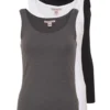 Anna Field Basic Tank 3Er Pack - Débardeur - Black White Mottl
