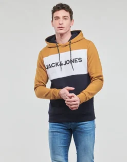 Jack & Jones JJELOGO BLOCKING SWEAT HOOD Couleur Multicolore