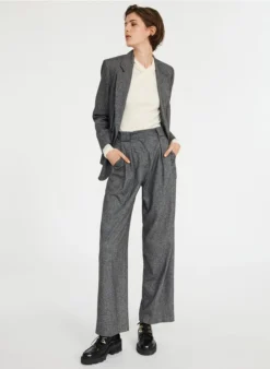 CLAUDIE PIERLOT PEGGY - Pantalon De Tailleur Taille Haute | Gris -Triumph Boutique 3856613