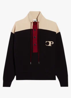 CLAUDIE PIERLOT MINIMUM - Sweat Col Montant Brodé En Maille Mélangée | Bleu 7 CLAUDIE PIERLOT MINIMUM - Sweat Col Montant Brodé En Maille Mélangée | Bleu -Triumph Boutique 3896048