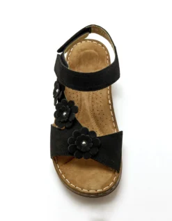 Sandales Scratchées à Fleurs, Cuir Velours -Triumph Boutique 585028 C01 zoomx vue5