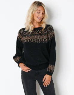 Pull Jacquard Cuivré