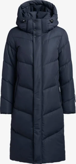 Khujo Manteaux Dhiver Manteau D’hiver Torino 3 Femme Bleu Foncé