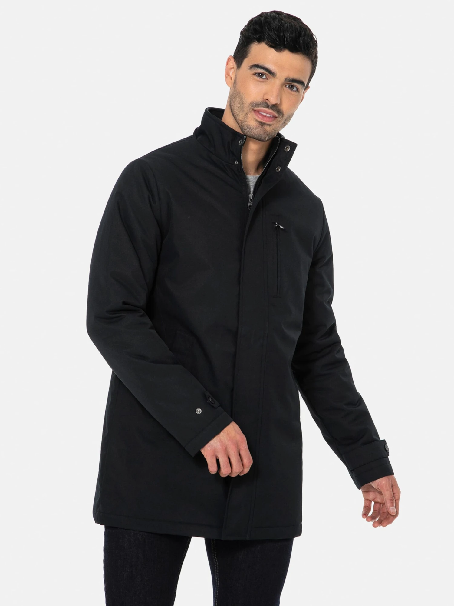 Threadbare Vestes De Mi-saison Parka Mi-saison Broxburn Homme Noir 2 Threadbare Vestes De Mi-saison Parka Mi-saison Broxburn Homme Noir – Image 2