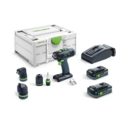 Perceuse-visseuse 18V Festool T 18+3 HPC 4,0 I-Set + 2 Batteries 4.0 Ah + Chargeur + Coffret Systainer 3 - 576989