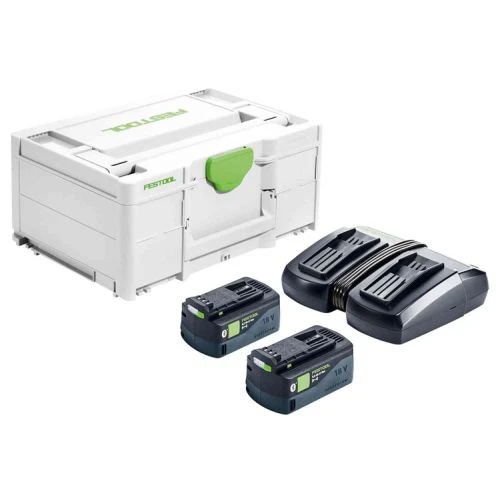Set Énergie 18V Festool + 2 Batteries 5,2 Ah + Chargeur TCL 6 DUO + Coffret SYSTAINER 3 - 577075 1 Set Énergie 18V Festool + 2 Batteries 5,2 Ah + Chargeur TCL 6 DUO + Coffret SYSTAINER 3 - 577075