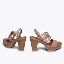 MODE - Sandale Pour Femme NUDE Avec Gravure Laser -Triumph Boutique DSC 3834