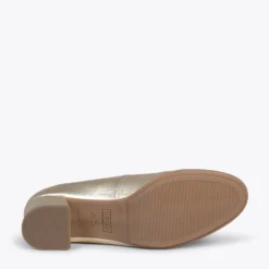 URBAN ROND SPLASH - Chaussures à Talon Bas DORÉ En Cuir Métallisé -Triumph Boutique DSC 4261 04a73bcf 2990 46d3 86e1 6e71145b1b14