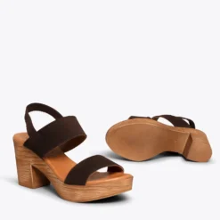 PLATEFORME - Sandale Avec Plateforme CAFÉ Et Brides -Triumph Boutique DSC 4579