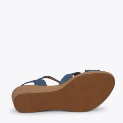 MAR - Compensées Basic Et Confortables En Cuir BLEU -Triumph Boutique JEANSUELA cf99d354 74d9 4d1f bce5 071cc6e9cadd