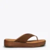 BASIC - Sandales MARRON Entre Doigts Avec Plateforme