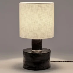 Serax Lampe à Poser Céramique Et Lin H47cm CATHERINE Noir / Abat-jour Beige -Triumph Boutique d noir abat jour beige detail0 2937