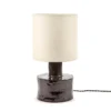 Serax Lampe à Poser Céramique Et Lin H47cm CATHERINE Noir / Abat-jour Beige