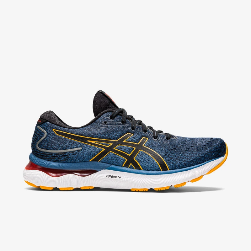Chaussures De Running Asics Gel-Nimbus 24 Pour Homme - Azure/Amber 1 Chaussures De Running Asics Gel-Nimbus 24 Pour Homme - Azure/Amber
