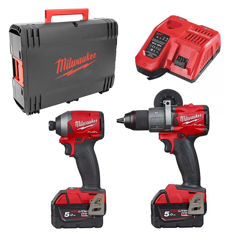 Pack 2 Outils MILWAUKEE M18FPP2A2-502X (M18 FPD2 + M18 FID2) 2 X 5,0 Ah 1 Pack 2 Outils MILWAUKEE M18FPP2A2-502X (M18 FPD2 + M18 FID2) 2 X 5,0 Ah