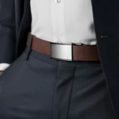BSWK Ceinture En Cuir Brun Foncé Avec Boucle Pleine à Verrouillage Automatique 8 BSWK Ceinture En Cuir Brun Foncé Avec Boucle Pleine à Verrouillage Automatique -Triumph Boutique rel megashoot belts 12304 3